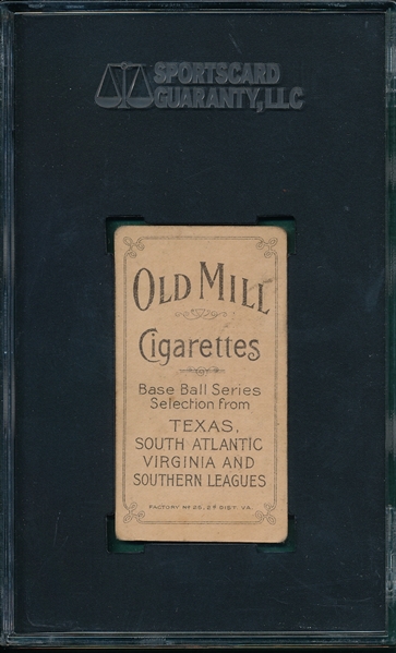 1909-1911 T206 Hickman Old Mill Cigarettes SGC 40 *Southern League*