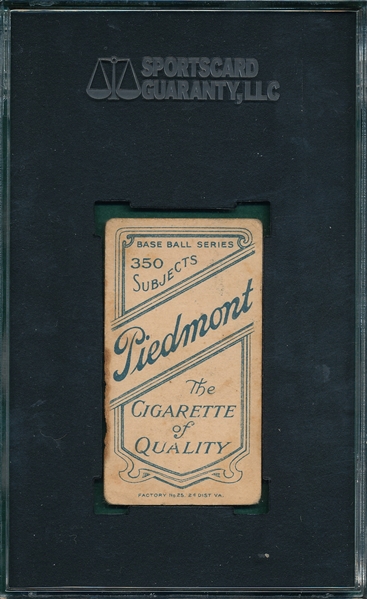 1909-1911 T206 Owen Piedmont Cigarettes SGC 20