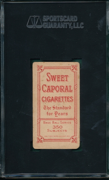 1909-1911 T206 Milligan Sweet Caporal Cigarettes SGC 20