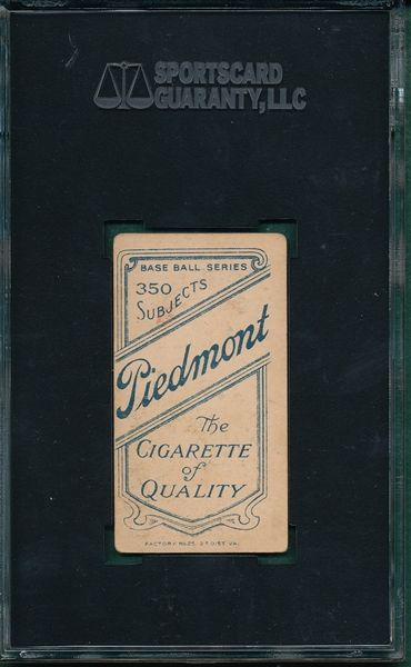 1909-1911 T206 Bescher, Portrait, Piedmont Cigarettes SGC 35