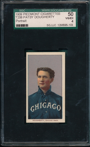1909-1911 T206 Dougherty, Portrait, Piedmont Cigarettes SGC 50