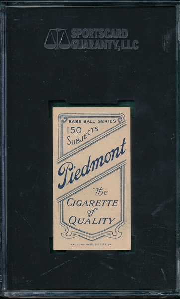 1909-1911 T206 Dougherty, Portrait, Piedmont Cigarettes SGC 50