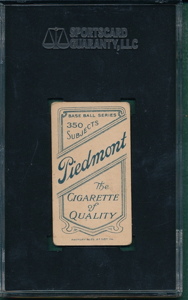 1909-1911 T206 Becker Piedmont Cigarettes SGC 40