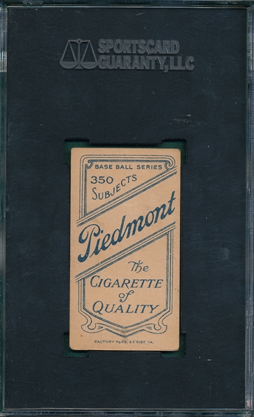 1909-1911 T206 Cassidy Piedmont Cigarettes SGC 40