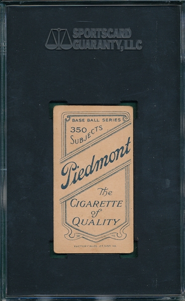 1909-1911 T206 Miller, Dots, Piedmont Cigarettes SGC 40