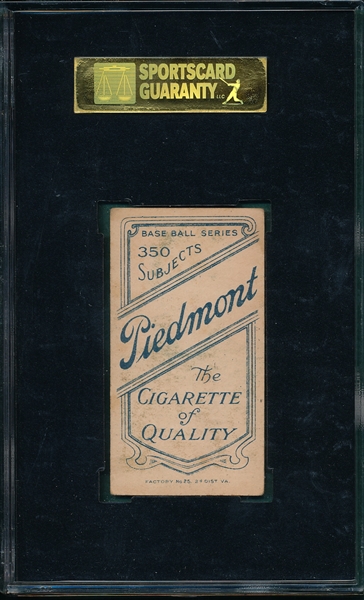 1909-1911 T206 Mullen Piedmont Cigarettes SGC 40