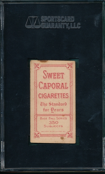 1909-1911 T206 Murphy, Throwing, Sweet Caporal Cigarettes SGC 40 *Horizontal*