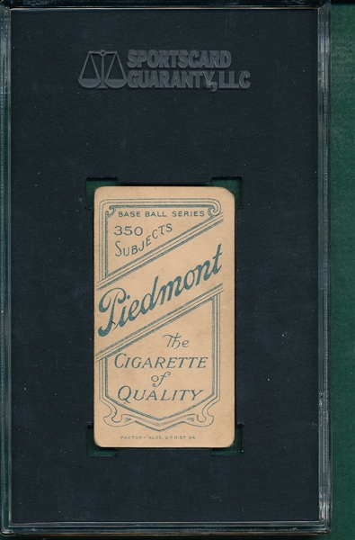 1909-1911 T206 Oldring, Fielding, Piedmont Cigarettes SGC 40 