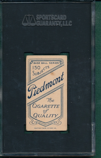 1909-1911 T206 Pattee Piedmont Cigarettes SGC 40  *Horizontal*
