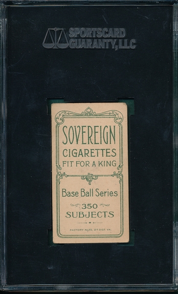 1909-1911 T206 Parent Sovereign Cigarettes SGC 40  