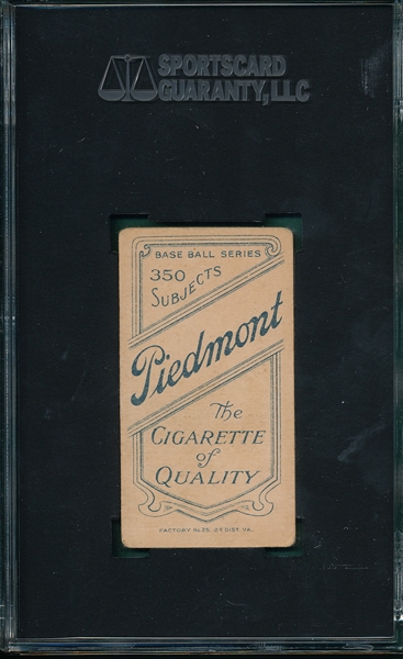 1909-1911 T206 Rhoades, Hands at Chest, Piedmont Cigarettes SGC 40  