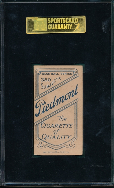 1909-1911 T206 Schirm Piedmont Cigarettes SGC 40  