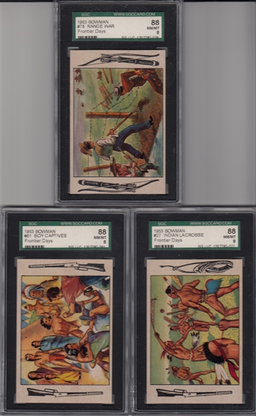 1953 Bowman Frontier Days, Lot of (5) W/ #97 SGC 92