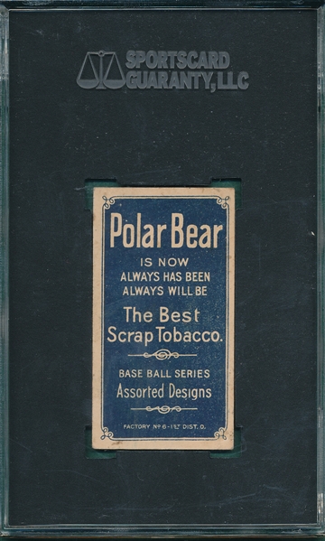 1909-1911 T206 Bill O'Hara, St. Louis, Polar Bear SGC 40 *Name Top & Bottom* *Presents Better*