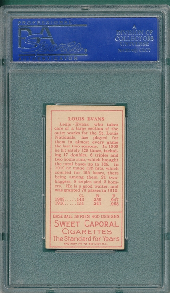 1911 T205 Evans Sweet Caporal Cigarettes PSA 6