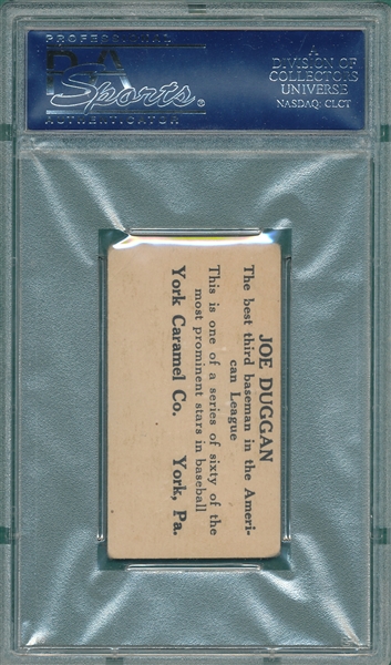 1927 E210-1 #3 Joe Duggan York Caramels PSA 4