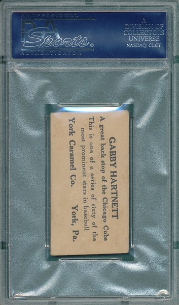 1927 E210-1 #5 Gabby Harnett York Caramels PSA 3