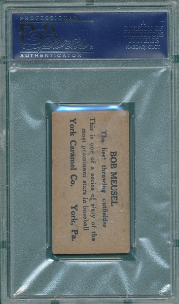 1927 E210-1 #6 Bob Meusel York Caramels PSA 3
