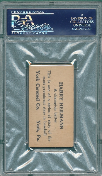 1927 E210-1 #22 Harry Heilmann York Caramels PSA 3