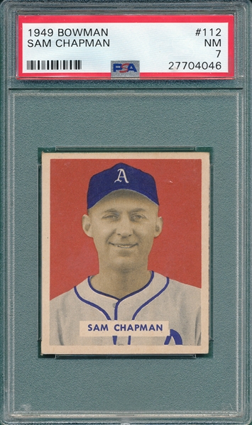 1949 Bowman #112 Sam Chapman PSA 7 