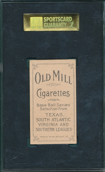1909-1911 T206 Ellam Old Mill Cigarettes SGC 70 *Southern League*