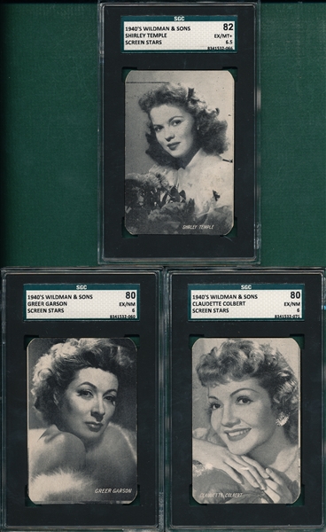 1940s Wildman & Sons Screen Lot of (9) W/ Shirley Temple SGC 82
