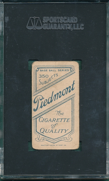 1909-1911 T206 Dahlen Brooklyn, Piedmont Cigarettes SGC 20