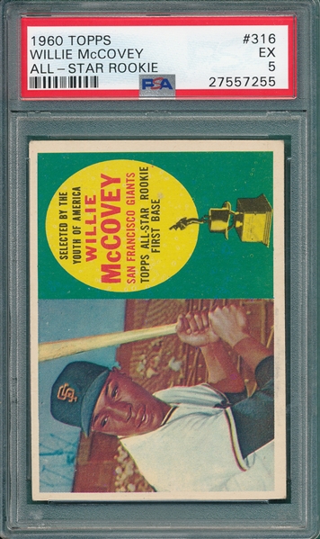 1960 Topps #316 Willie McCovey PSA 5 *Rookie*