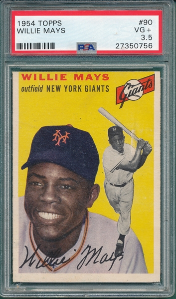 1954 Topps #90 Willie Mays PSA 3.5 