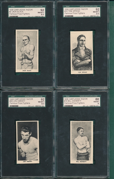 1938 Cartledge Razor Prize Fighters Lot of (6) W/ #41 Lynch SGC 96