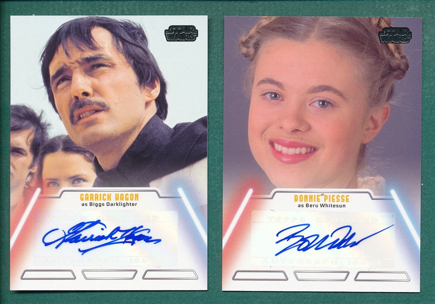 2013 Topps Star Wars Lot of (2) Signed Cards