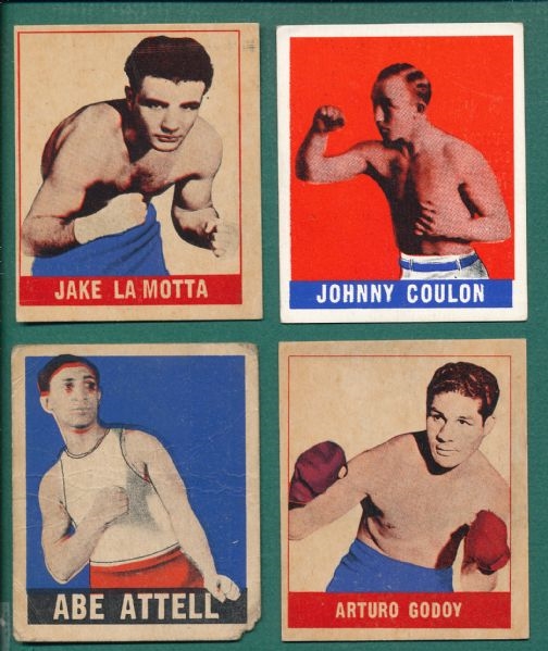 1948 Leaf Boxing (8) Card Lot W/ LaMotta
