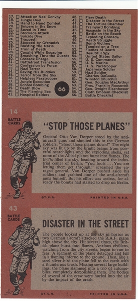 1965 Topps Battle Uncut Card Strip *Topps Vault*