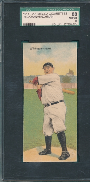 1911 T201 Hickman/Hinchman Mecca Cigarettes Double Folders SGC 88 *Only Two Graded Higher*