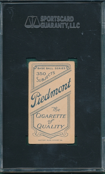 1909-1911 T206 Fiene, Throwing, Piedmont Cigarettes SGC 55