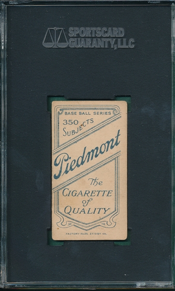 1909-1911 T206 Ganzel Piedmont Cigarettes SGC 45