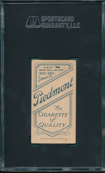 1909-1911 T206 Konetchy, Glove Low, Piedmont Cigarettes SGC 45