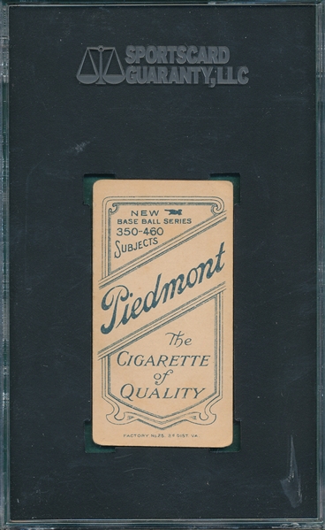 1909-1911 T206 Gandil Piedmont Cigarettes SGC 40