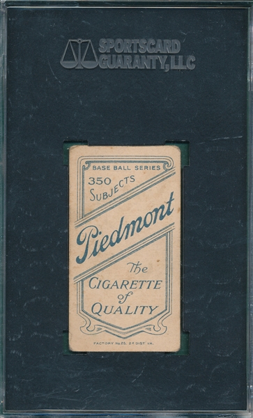 1909-1911 T206 Chance, Red Portrait, Piedmont Cigarettes SGC 45