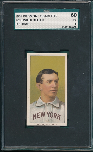1909-1911 T206 Wee Willie Keeler, Portrait, Piedmont Cigarettes SGC 60 *A Must See For the Grade*