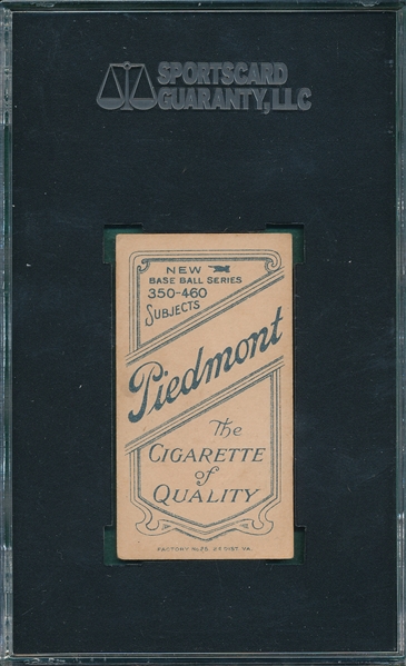 1909-1911 T206 Wheat Piedmont Cigarettes SGC 50