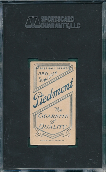 1909-1911 T206 Carey Piedmont Cigarettes SGC 45 *Southern League*