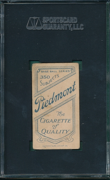 1909-1911 T206 Bernhard Piedmont Cigarettes SGC 40 *Southern League*