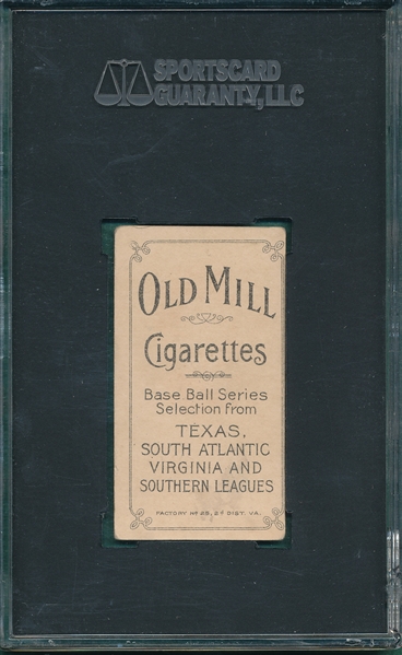 1909-1911 T206 Shaughnessy Old Mill Cigarettes SGC 40 *Southern League*