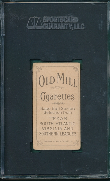 1909-1911 T206 Lipe Old Mill Cigarettes SGC 35 *Southern League*