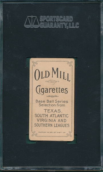 1909-1911 T206 Thornton Old Mill Cigarettes SGC 30 *Southern League*