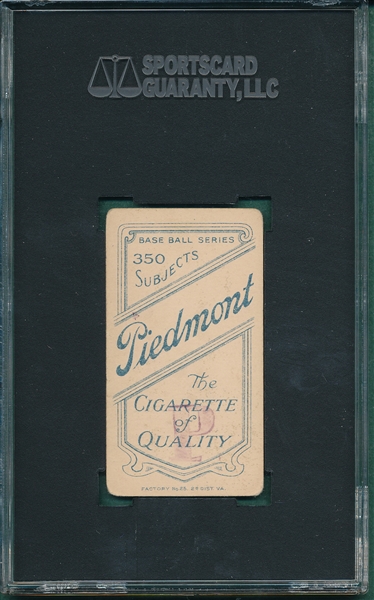1909-1911 T206 Rhodes Piedmont Cigarettes SGC 20
