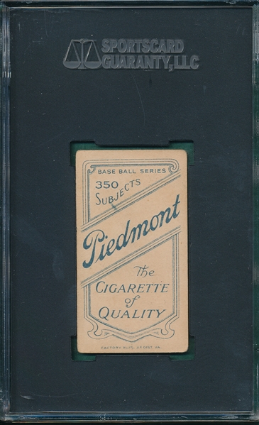 1909-1911 T206 Paskert Piedmont Cigarettes SGC 20