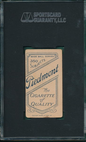 1909-1911 T206 Ritter Piedmont Cigarettes SGC 20