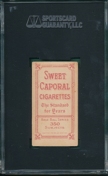 1909-1911 T206 Tenney Sweet Caporal Cigarettes SGC 30 